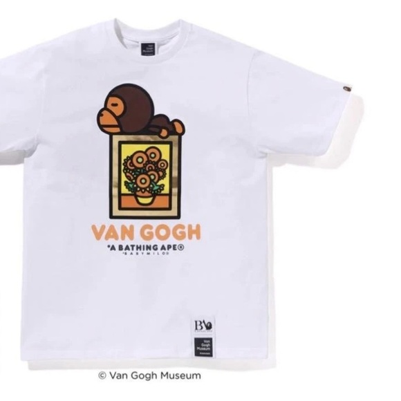 A Bathing Ape | Van Gogh | Baby Milo | Graphic T-Shirt | Medium | New - Picture 2 of 8